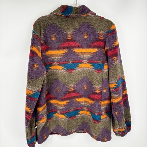 Angderson Southwestern Aztec Print Full Zip Fleece Jacket Size Large - Picture 7 of 10